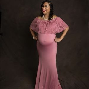 Beautiful Pink Maternity Dress